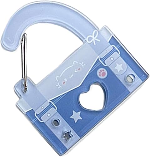 Whoasyst Creative Acrylic Hollow Out Keychain Cartoon Bag Ch