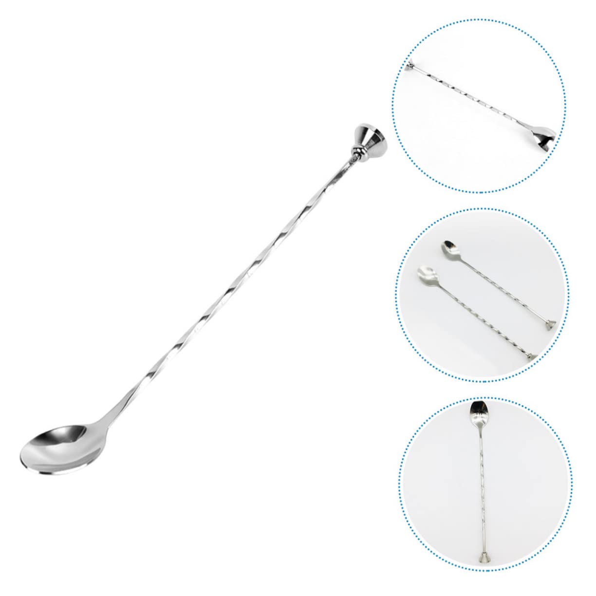 MOLUCKFU Cocktail Stirrer Stainless Steel Stirring Spoon Household Cocktail Spoon Supply