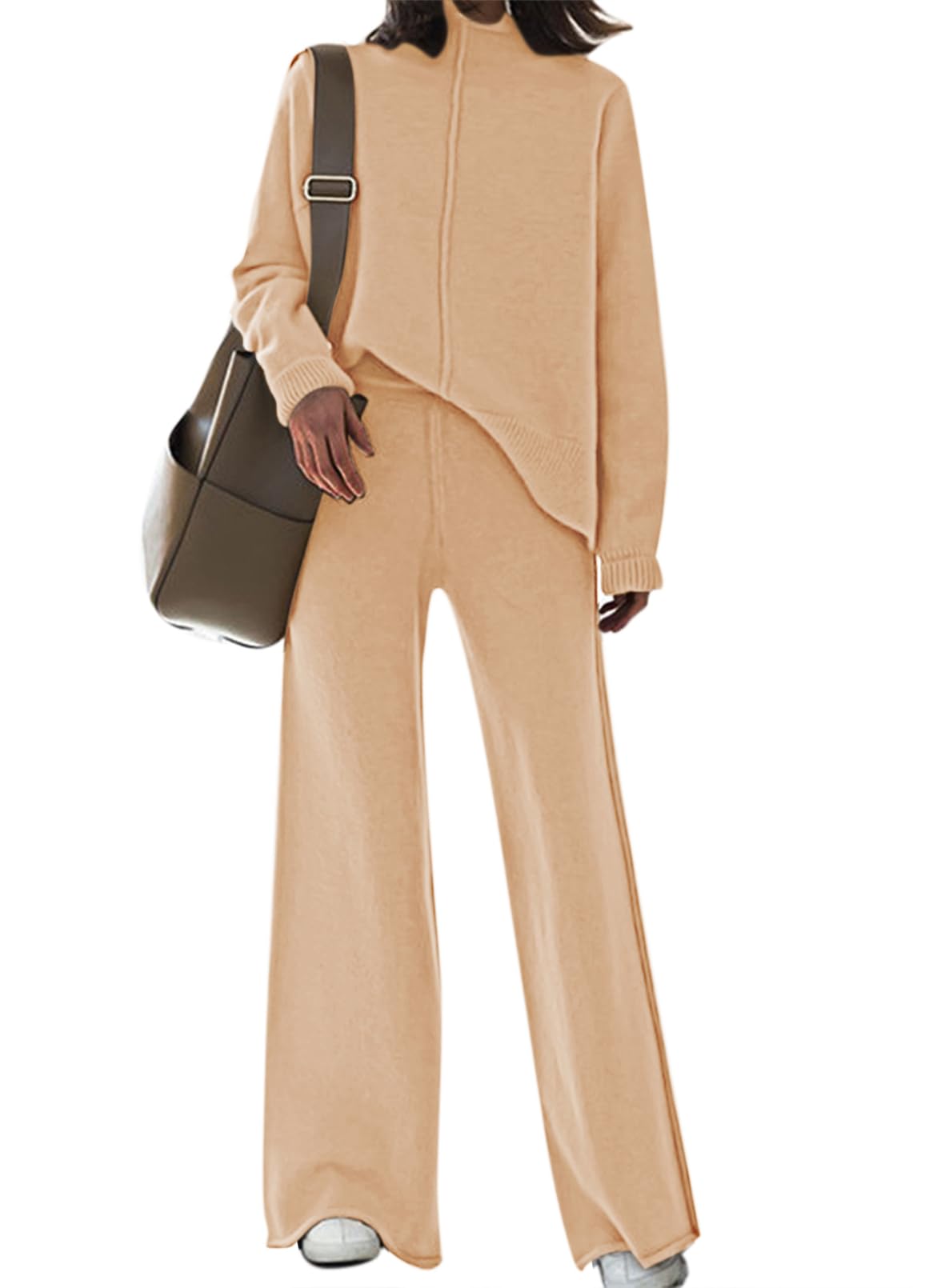 Pink Queen Damen Lounge-Set - 2-teiliger Stehkragen Pullover & Hose