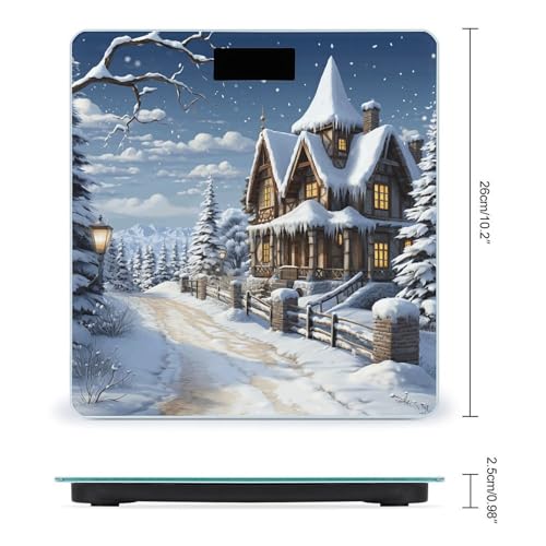 Báscula digital corporal de alta precisión con diseño de invierno miniatura 2