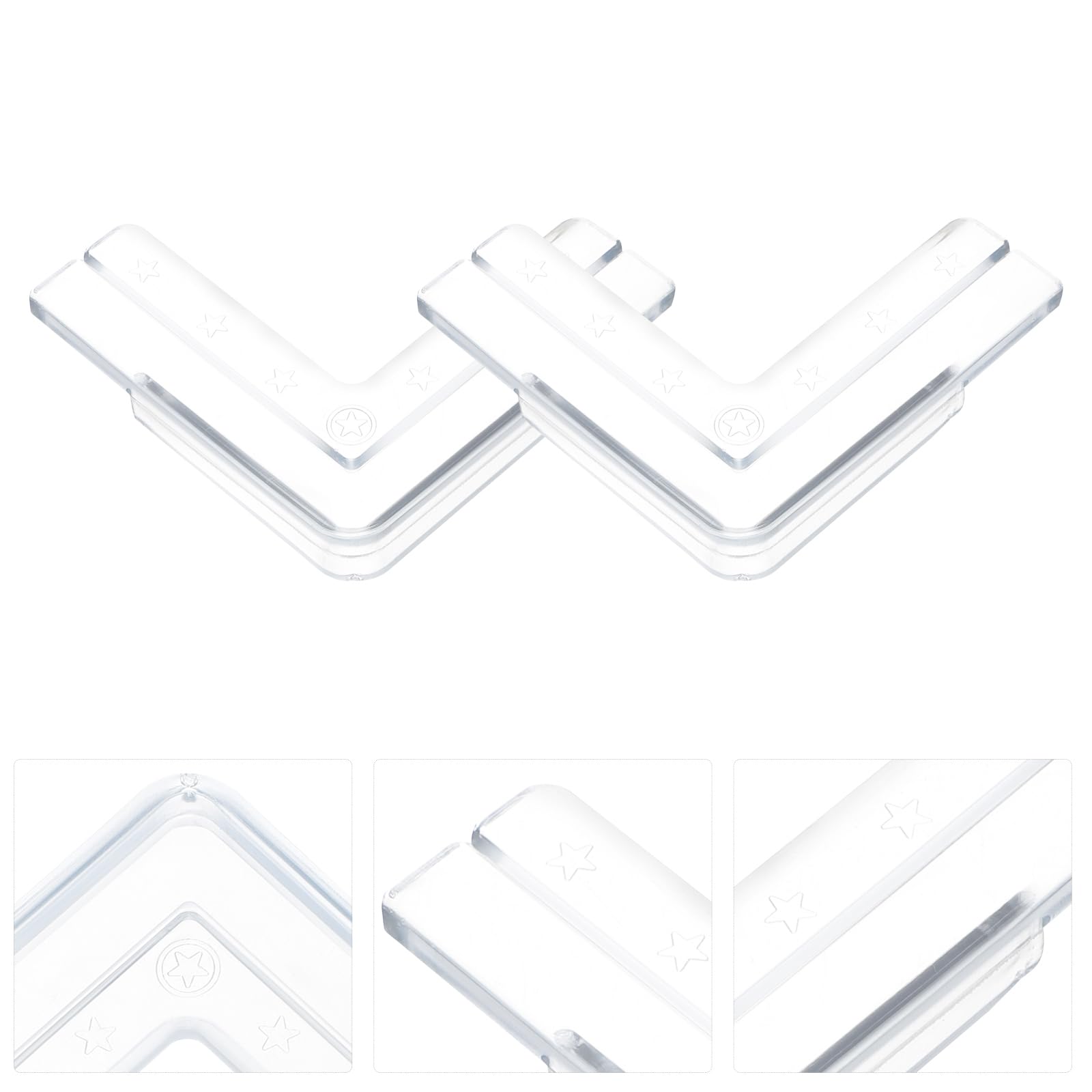 HOMSFOU 12 piezas de esquina de protección de la ventana protección de la esquina del escritorio protección para niños escritorio estudio niño aluminio mesa white PVC