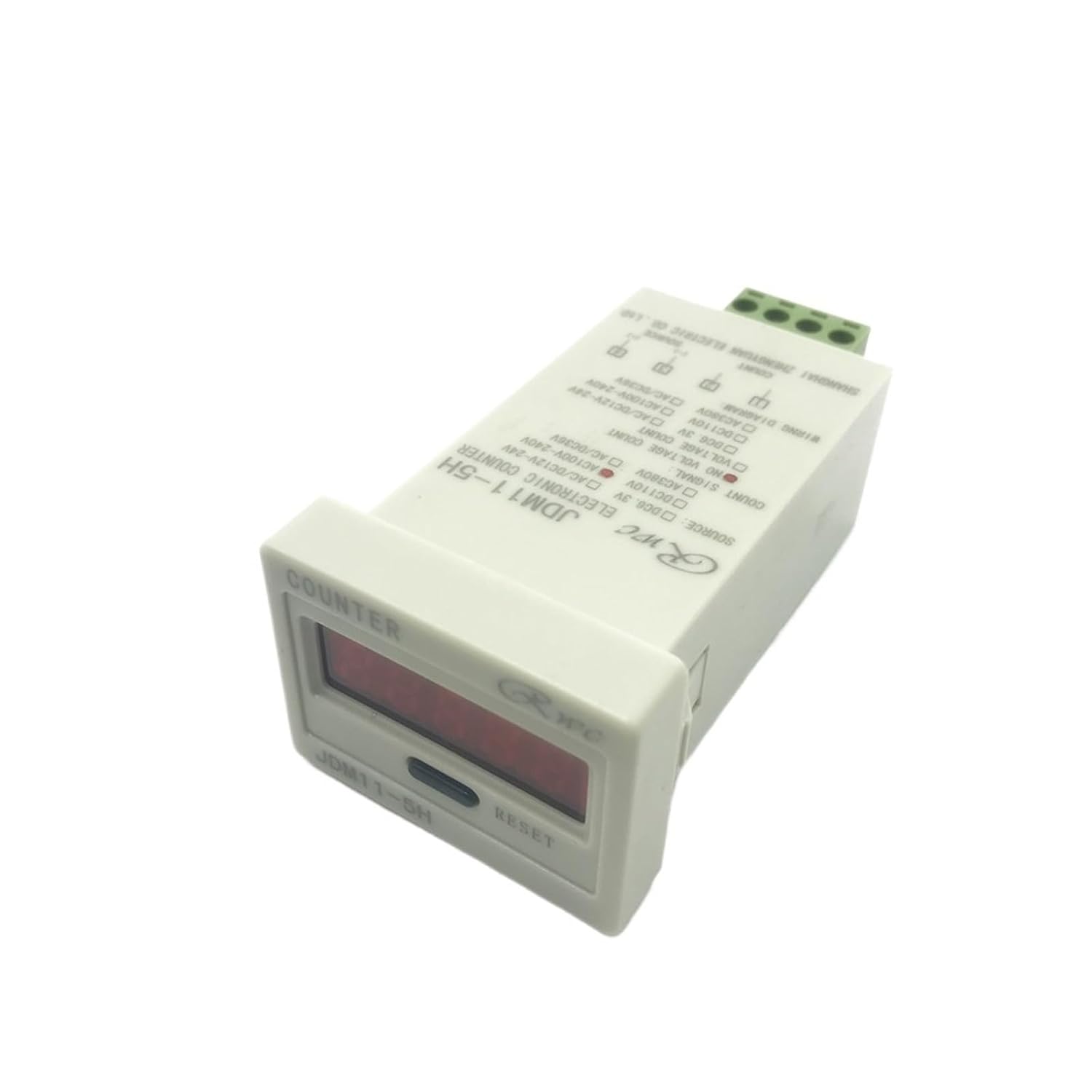 JDM11-5H Reset Panel Mode 5 Digits LED Display Panel Digital Counter AC380V/AC220V/DC24V/DC12V/AC36V(AC380V Showed voltag)