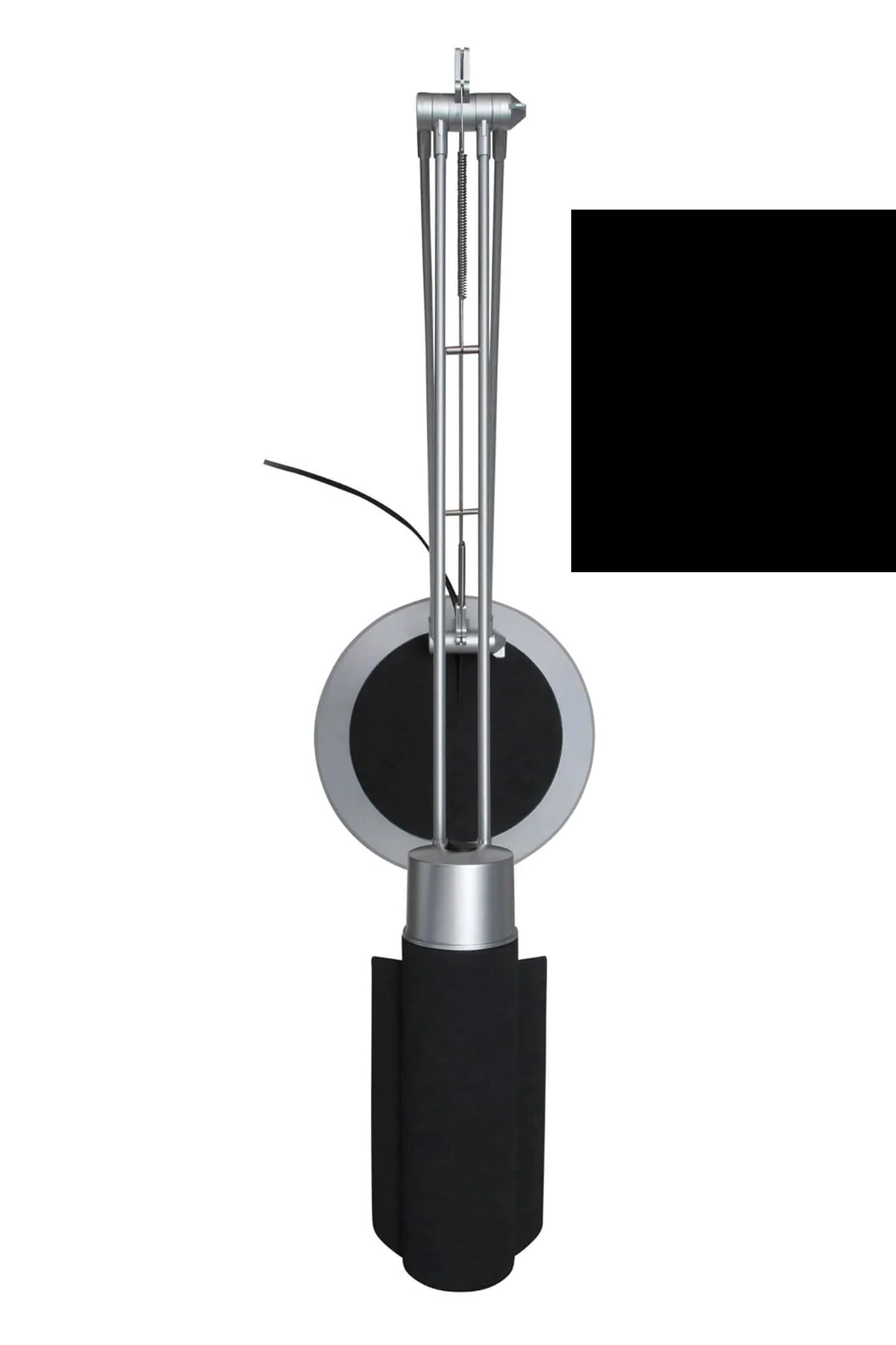 MAUL Schreibtischlampe silber MAULoffice Klemmfuß Standfuß E27 LED warmweiß | flexibler Doppelarm, drehbarer neigbarer Kopf, schattenarmes Licht von oben, austauschbare E27 LED, sicherer Halt am Tisch