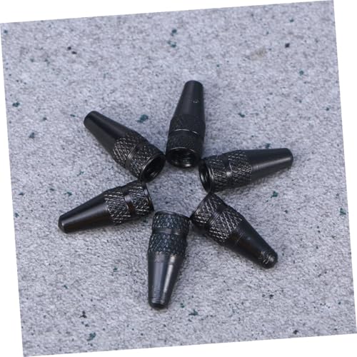 Tapas para válvula de bicicleta Mikinona, 12 piezas, color negro, aleación de aluminio, antiherrumbre, sellado eficaz, fáciles de instalar, tapones para válvulas francesas, para bicicletas de carretera y montaña miniatura 6