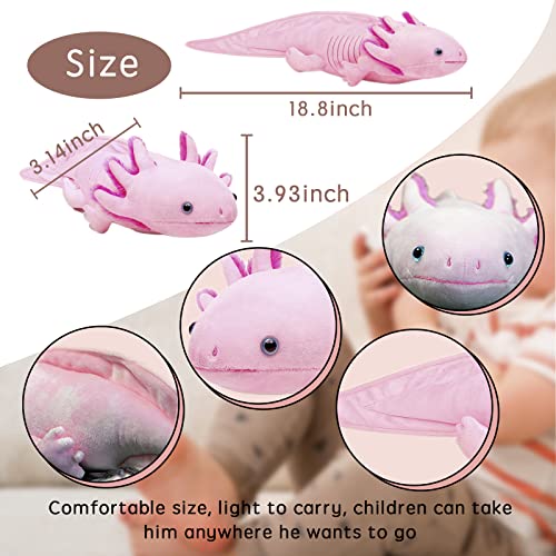 Axolotl Plush Toy, Blue Axolotl Simulation Stuffed Animal, Soft Plush Stuffed Animal, 18.9 Inch Lifelike Plush Toy, Stuffed Pp Cotton, Gifts For Boys And Girls, Home Decor #TOP3