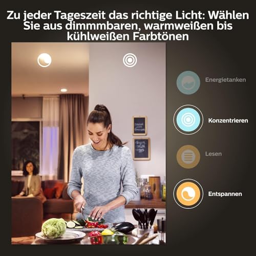Philips Hue White Ambiance E27 LED Glühbirne, 1600lm, warm- bis kühlweiß, dimmbar, steuerbar via App, kompatibel mit Amazon Alexa (Echo, Echo Dot), alte Generation 5