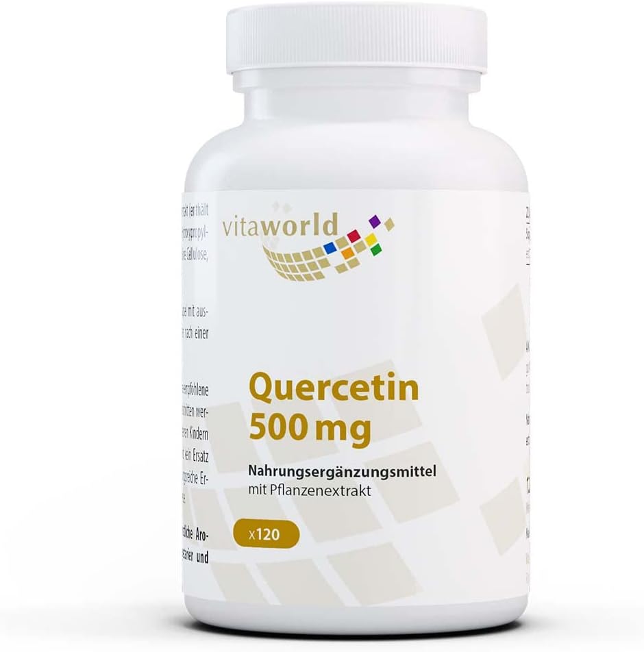 Vita World Quercetin 500 mg 120 Capsules Vegan 100 Natural, High