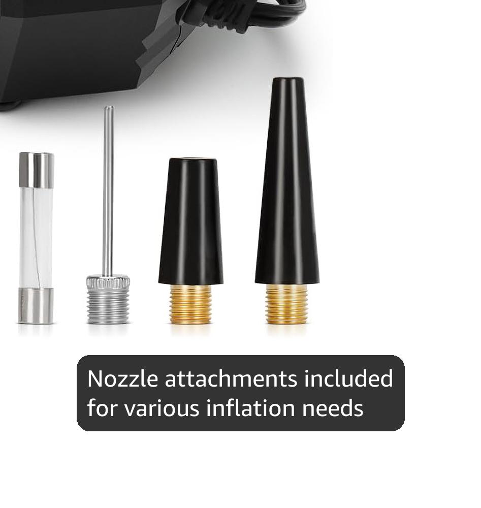 AstroAI Tire Inflator Portable Air Compressor Air Pump for Car Tires-Car Accessories, 9.8Ft Cord-12V DC-Powered Auto Pump with Digital Pressure Gauge, Emergency LED Light for Bicycle, Balloons, Blue