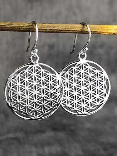 Tree Of Life Earrings Flower of Life Earrings Silver 925 Sterling - Hanging - gift box MadamLili Tree-Of-Life Earrings
