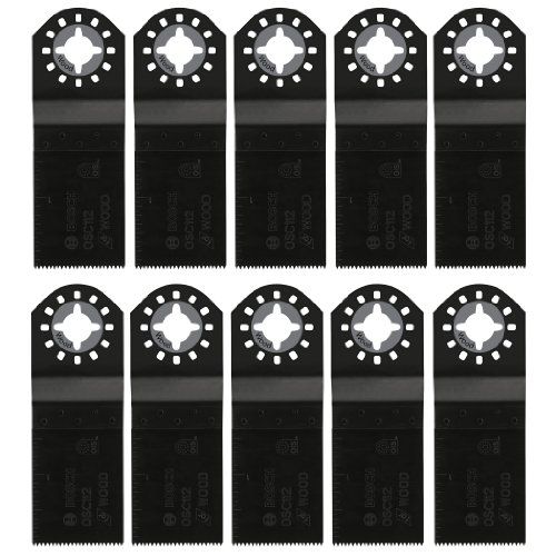 Bosch OSC112-10 1-1/4-Inch High-Carbon Steel Plunge Cut Oscillating Blade, 10-Pack