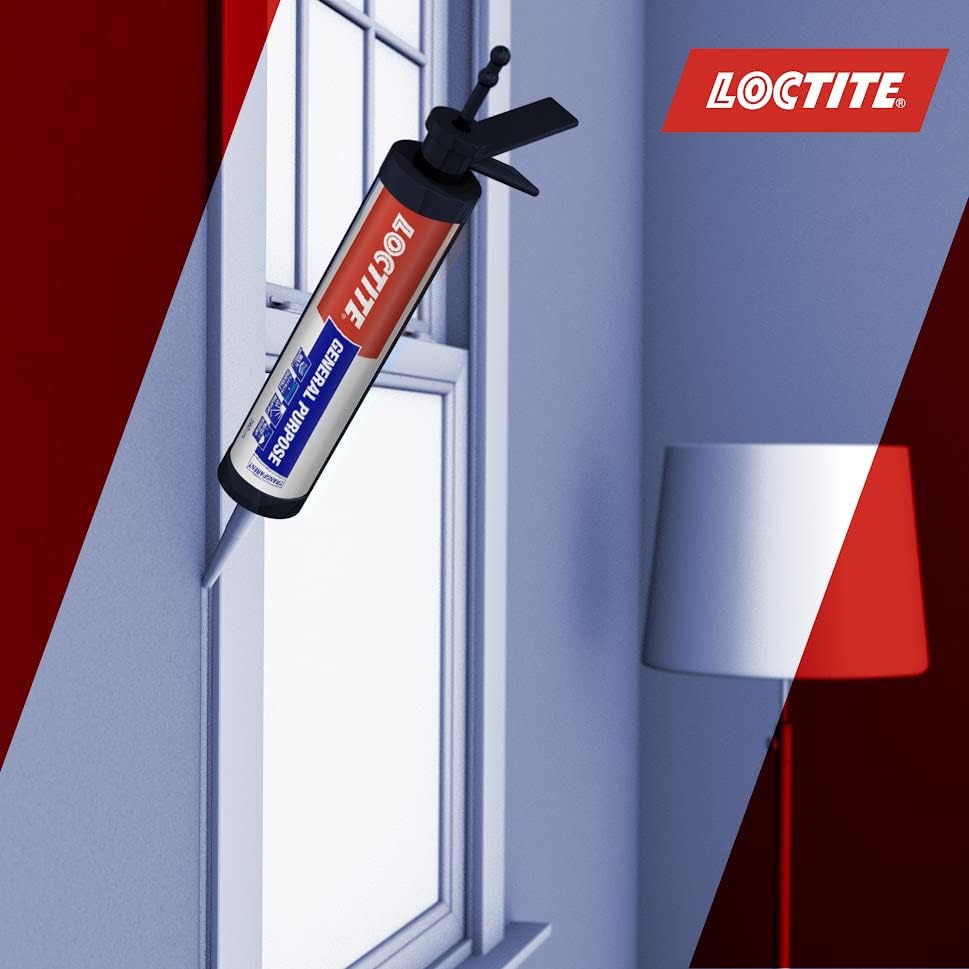 Image of Loctite General Purpose GP silicone sealant, Indoor and outdoor use, Waterproofing for floor, walls, roof, silicone adhesive, tiles grout, bathroom, kitchen use, Clear, 260ml