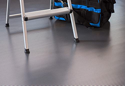 G-Floor Ribbed 8'6" X 22' Garage Floor Mat In Slate Grey #TOP5