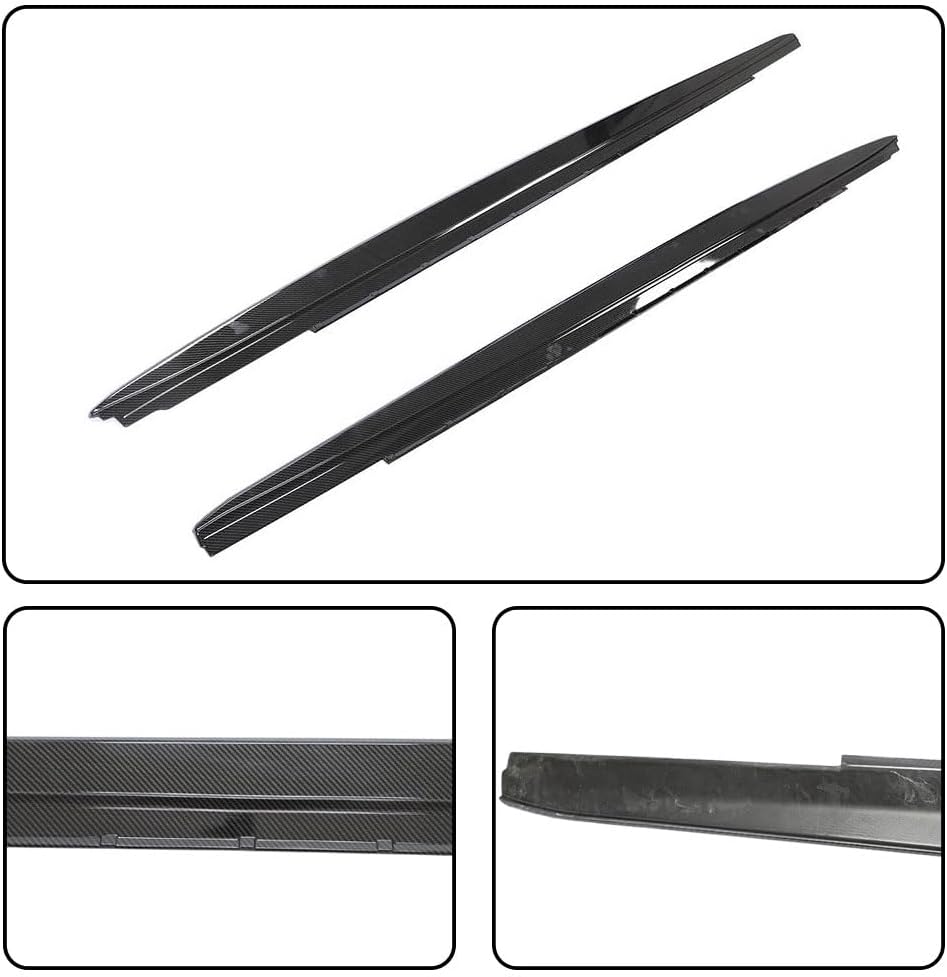 MCARCAR KIT Carbon Look Side Skirts fits for BMW 3 Series G20 M Sport Sedan 2020-2023 320i 330i M340i M-Tech ABS Under Door Rocker Panels Valance Extension Lip Factory Outlet(204CM)