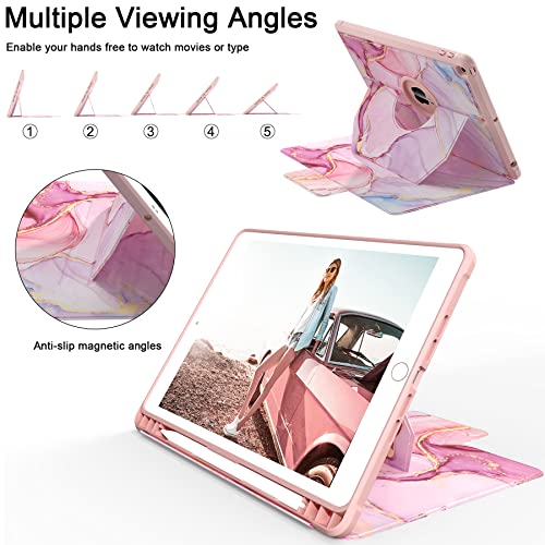 Étui pour iPad 9e 8e 7e génération 10.2 veille automatique marbre - 2