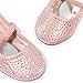 DREAM PAIRS Toddler Girls Dress Shoes Mary Jane Ballet Flats, Flower Girl Shoes with Rhinestone, Slip-on Toddler Mary Jane Flats,Size 5 Toddler,Pink/Suede,MUY-Shine-Infant-1