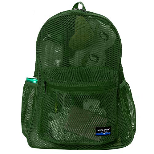 Niceandgreat Heavy Duty Classic Student Mesh Backpack | Padded Straps | Green #TOP3