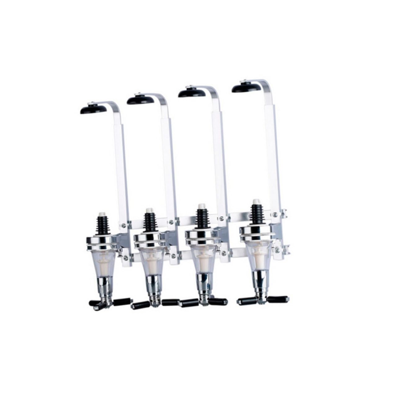 Cabilock Multiple Drink Dispenser 4-bottle Liquor Wall-mounted Stand Aluminum Alloy Leakproof Beer Wine Ideal for Diy Drinking