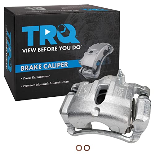 Image of TRQ Front Left Brake Caliper w /Bracket Drivers Side