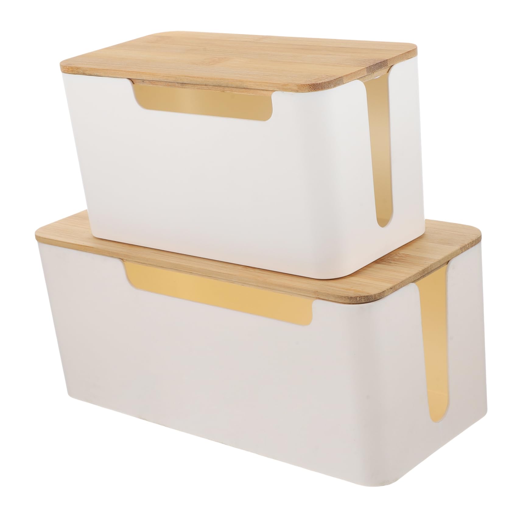jojofuny 2stücke Kabelmanagementbox Kabelorganisatorbox Drahtmanagementbox für Kabel und Stromkabel Aufbewahrungsbox zum Verstecken von Kabeln und Steckdosenleisten