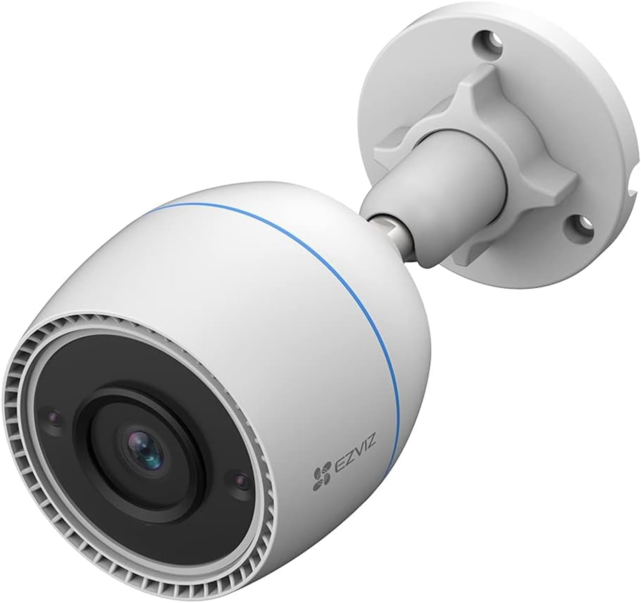 EZVIZ by Hikvision | 1080p Outdoor Bullet Smart WiFi Camera | Weatherproof | AI Based Human Detection | Night Vision | MicroSD Card Upto 512GB | Alexa & Google Assistant Support | H3C, White