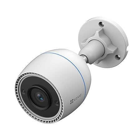 EZVIZ by Hikvision | 1080p Outdoor Bullet Smart WiFi Camera | Weatherproof | AI Based Human Detection | Night Vision | MicroSD Card Upto 512GB | Alexa & Google Assistant Support | H3C, White