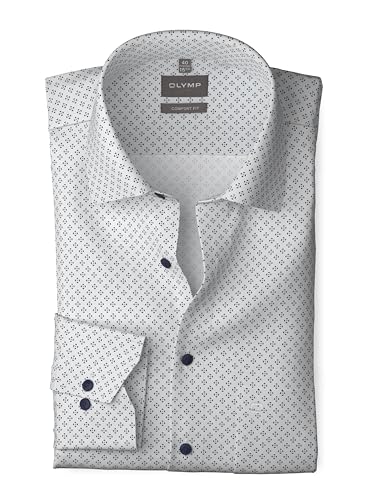 Olymp chemise business Comfort Fit blanche imprimée 1064/84/00