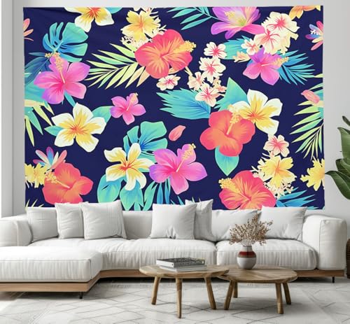 Art mural tapisserie aquarelle fleurs 3D grand format tissu décoratif