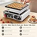 Baotree 25PCS Commercial Mini Dutch Pancake Maker, 110V 950W Mini Dutch Pancake Maker, 1.77 Inches Pancake Maker with 2 Thermostats & 2 Timers Separate Control, for Home and Restaurants