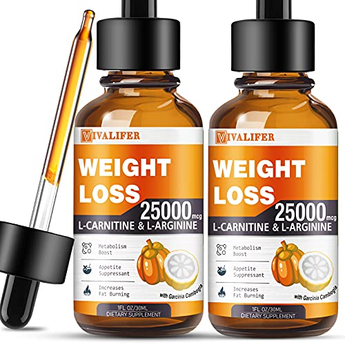 Weight Loss Drops, 2 Pack Keto Diet Drops for Fat Burner, Natural Metabolism Booster and Appetite Suppressant Supplement, Weight Management Support Energy Boost with L-Carnitine, L-Arginine - 1 Fl Oz