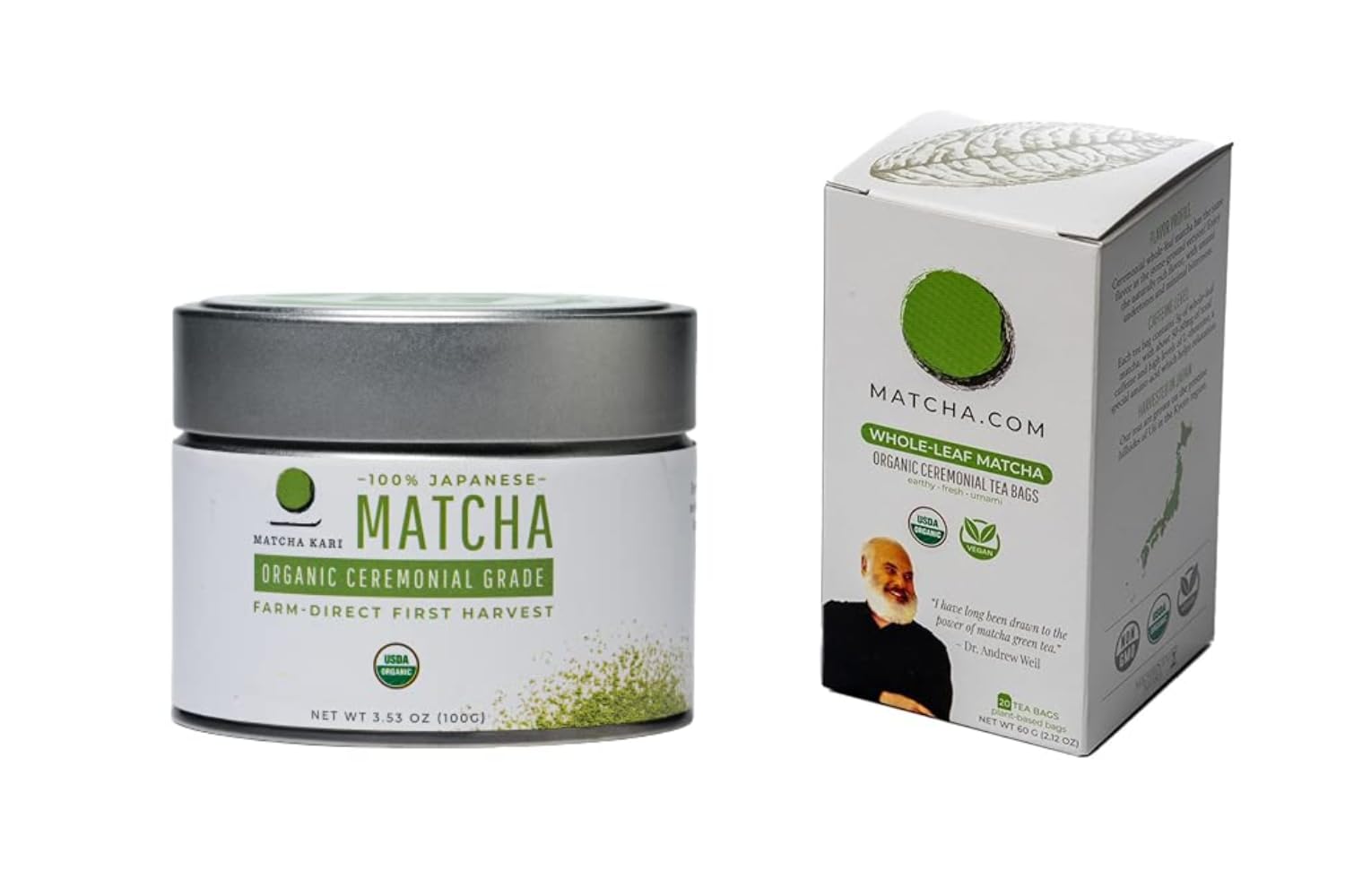 Matcha Kari 100g Ceremonial Matcha Green Tea Bags Bundle