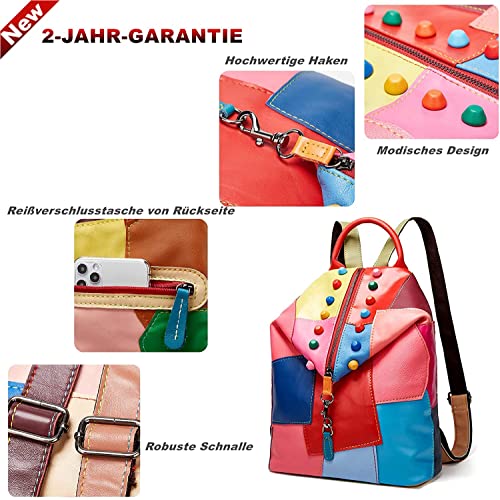 Eysee Fashion Backpack women Leather, Women's Daypack Multicolour4