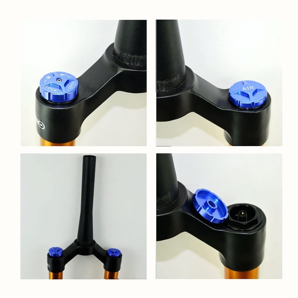 MTB widelec amortyzowany pneumatycznie 27,5" 29" XC rower górski widelec przedni magnez stop aluminium ręczna blokada stożkowa 1 1/2" hamulec tarczowy rower 150 mm skok sprężyny 110 × 15 mm oś