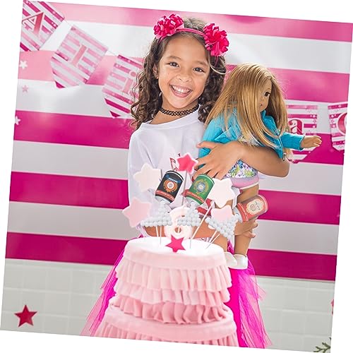 HONMEET 6 Peças Topper De Bolo De Papel Picaretas De Bolo De Cerveja Topper Chapéu Decorar Homem Car