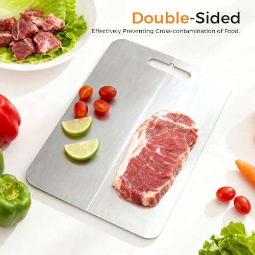 3 Tablas de Cortar de Acero Inoxidable 304, Set Cocina miniatura 3