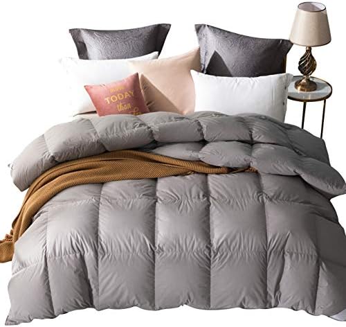 Amazon Brand - Umi White Goose Feather and Down Duvet with 100% Cotton Down Proof Fabric (10.5 Tog, King)