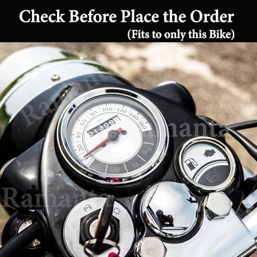 Image of Ramanta Plastic Monsoon Kit for Classic Dashboard Screen Protector Speedometer Cover /Cap and Petrol Tank Cover Compatible with Classic 350 /500 CC, BS-4 (Set of 3, Black and White)