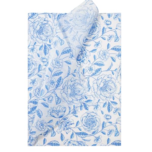 RUSPEPA Carta Velina Floreale - 30 Fogli 35X50 Cm Carta