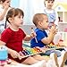 Lukmaa 6 Pcs Xylophone for Kids Wooden Xylophone with Mallets Musical Instrument Wood Baby Percussion Kit Christmas Birthday Gifts for Boys Girls Educational Preschool Instruments Toddler Toys