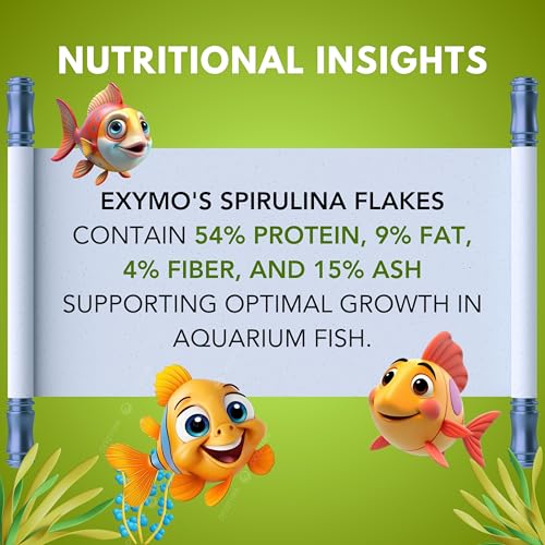 Image of Spirulina Flakes 25g Fish Food with 54% Protein for Guppy,Betta Fish,Guppy Fries,Tetra and All Types of Tropical Fishes