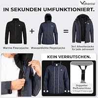Valkental 3in1 Jacke Herren, Reflektierend & Wasserdicht – Ansicht 3