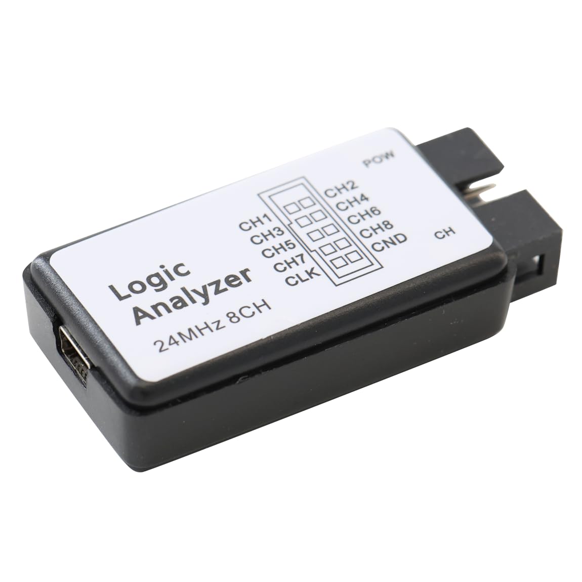 Analyseur logique USB 24 MHz Outil de débogage pour microcontrôleur Logic Analyzer 8 canaux UART IIC SPI Avec 12 pinces de test Et câble USB pour Arduino pour ARMFPGA