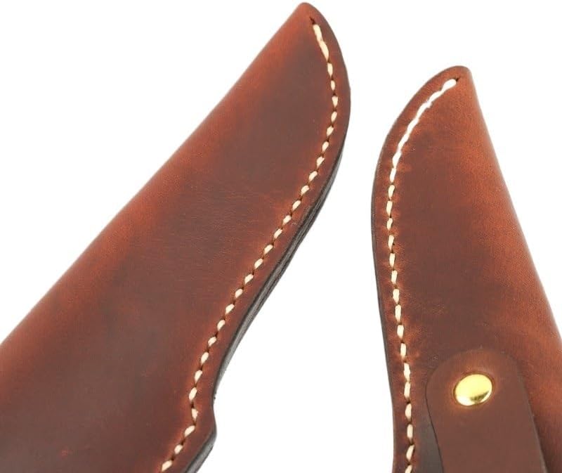1PC Knife Sheath with Belt Loop, Handmade Leather Protective Case Fits for Home, Outdoor