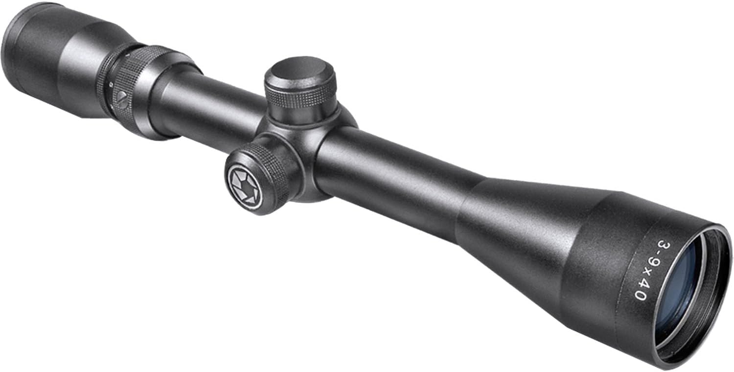 Barska Huntmaster Rifle Scope – Durable, Waterproof, Fogproof, Shockproof, Parallax-Free at 100 Yards, Fast Focus Eyebell, Scope Caps – Great for Hunting & Plinking