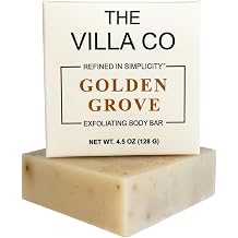 Golden Grove | 4.5oz Exfoliating Body Bar for Women & Men | Artisan Made in USA | Natural Ingredients | Goats Milk