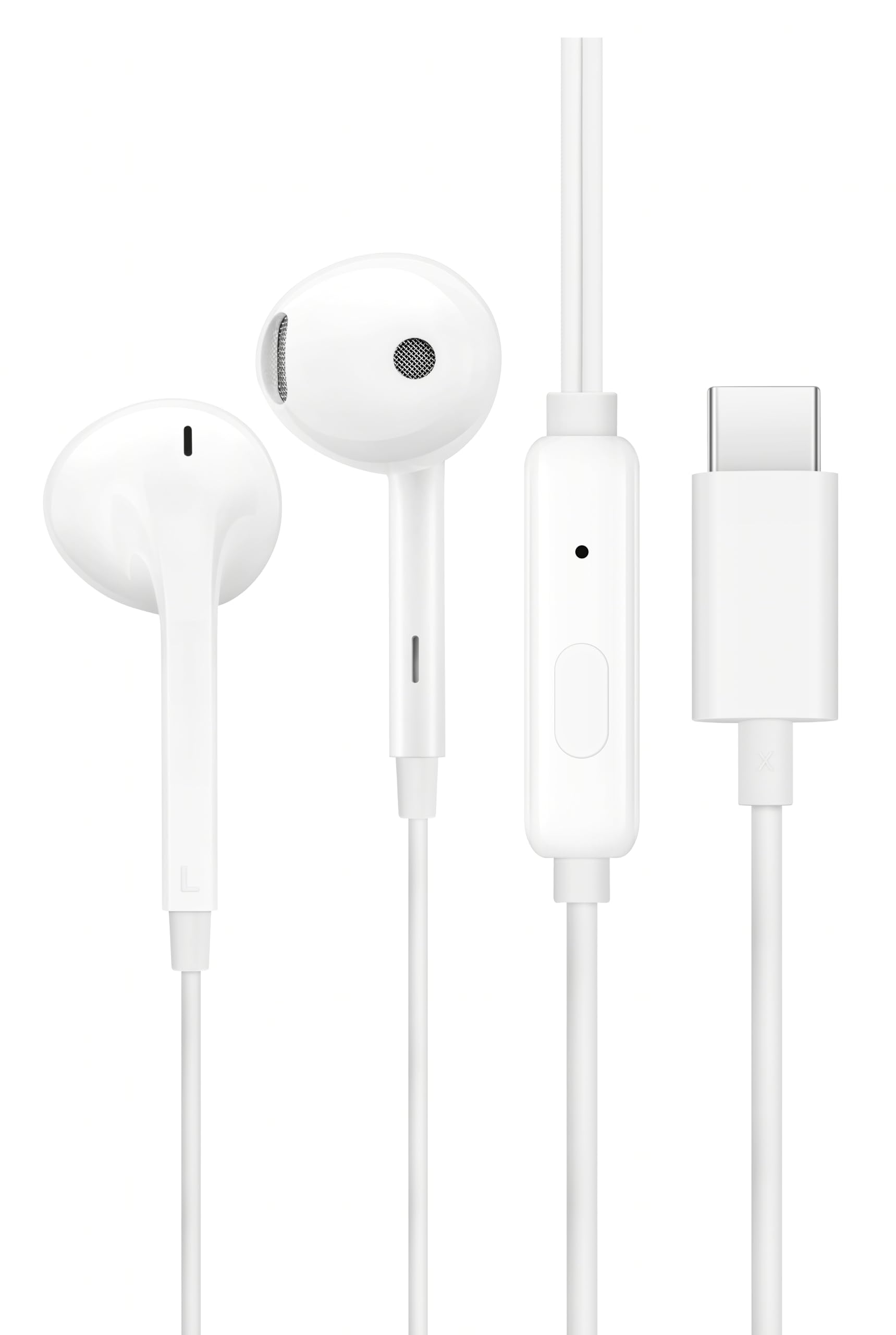 Oppo Type-C Half-in-Ear Wired Earbuds,14.2mm Dynamic Coil, with Multi-Function Remote-MH136 (White)-picture-28