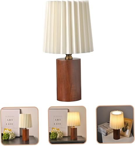 Miniatura 4 de Housoutil Mini luz nocturna inalámbrica lámpara de mesa pequeña lámpara de noche pequeña lámpara de mesa pequeña lámpara de mesa de madera para