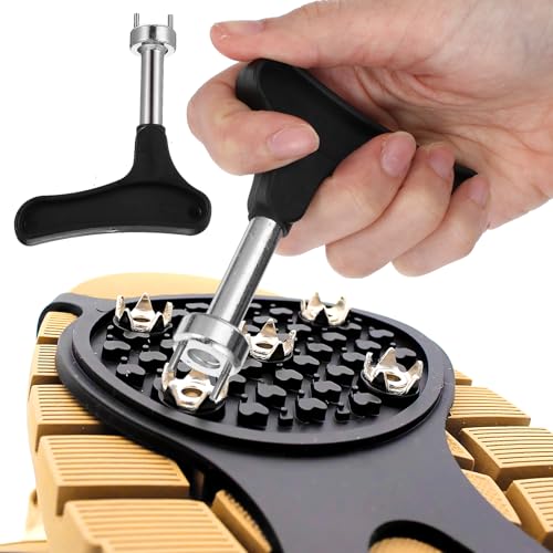 Universal Golf Spike Tool Removal Wrench, Durable Golf Cleats Replacement, Stainless Steel Spike Shoes Rotate Tool(Black) - Image 5