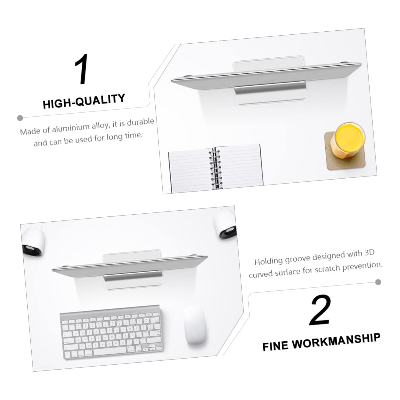 Argento Supporto Verticale in Lega di Alluminio Regolabile Laptop