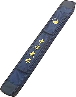 WWBPOIUY Bolsa de Espada,Bolsa de Palo de Tienda, Caja de Transporte de Espada kungfú Chino, Caja for Armas de una y Doble Capa, Tela Oxford con PU(Single Layer Blue)