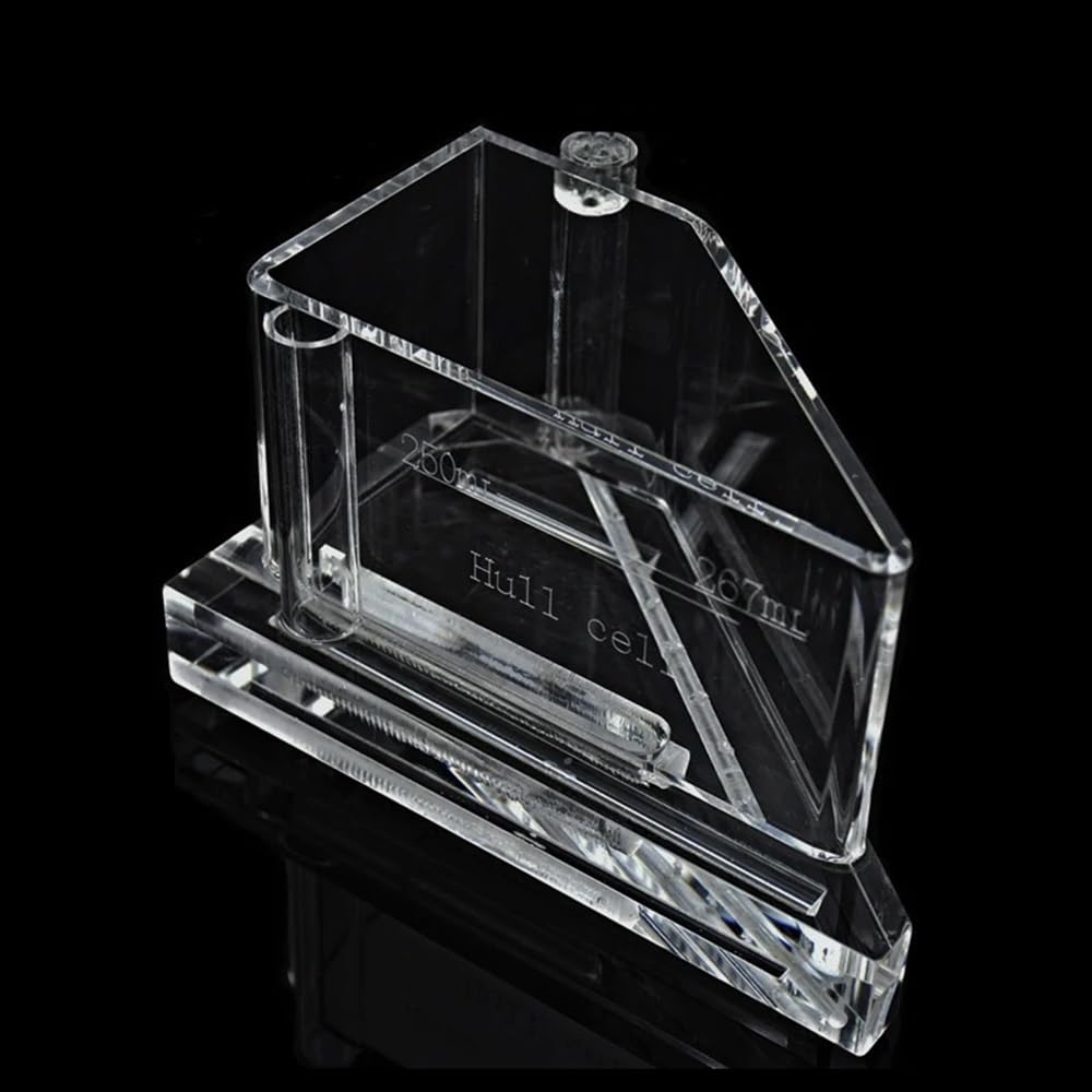 Équipements et fournitures de laboratoire Cellule Hull (cuve à régulation thermostatique) de 267 ml, équipement test placage avec résistance thermique